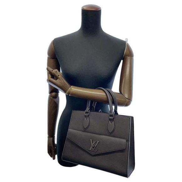 Louis Vuitton Handbag Calf Leather Lock Me Tote PM 2 Way Shoulder Bag Black - Picture 5 of 13